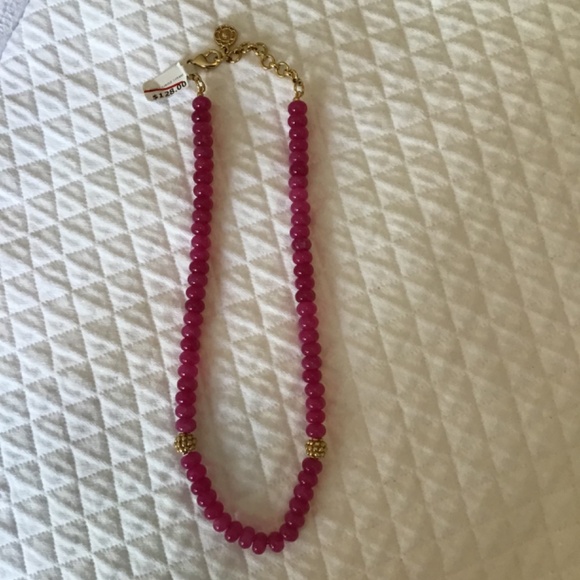 CAPUCINE DE WULF BERRY SINGLE STRAND NECKLACE PINK NWT - Picture 4 of 16